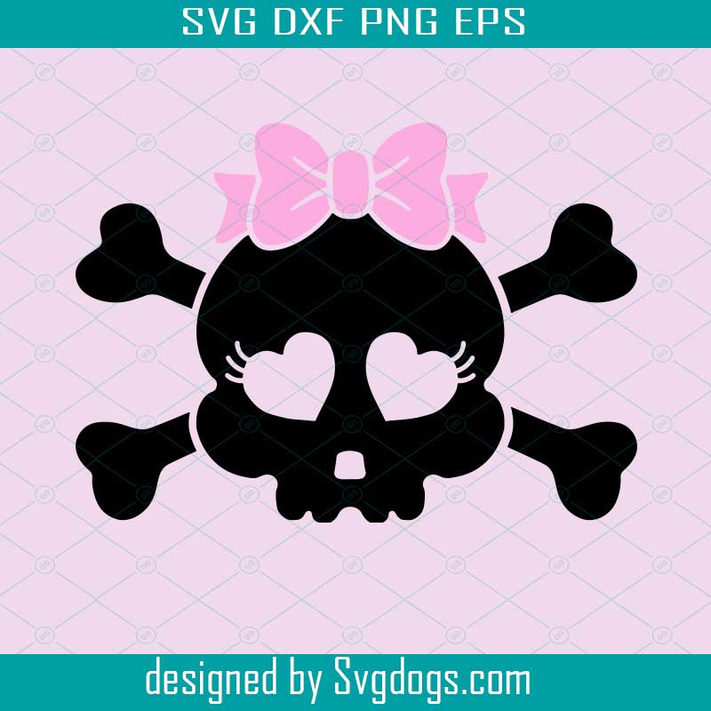 Download Cute Skull Girl Halloween svg, Cute Love sugar skull svg ...