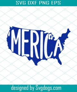 Merica Usa Map Svg, America Flag Svg, Fourth Of July Svg, 4th Of July Svg, America Svg