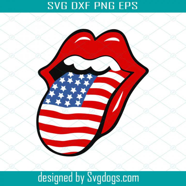 USA Lips SVG, Lips American Flag Svg, 4th Of July Svg, Usa Kiss Svg ...