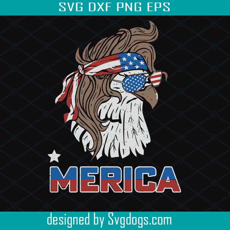 Eagle Mullet Svg, 4th of July American Flag Merica USA SVG