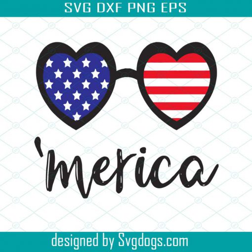 Merica Svg, 4th Of July Svg, Heart Svg, Fourth Of July Svg, 4 July Svg, America Svg
