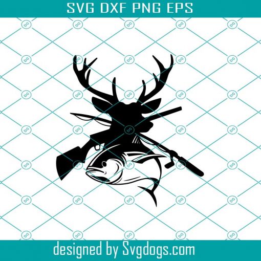 Hunting SVG, Fishing svg, Deer and Fish Svg