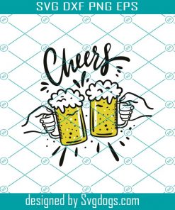 Cheers With Beer Glasses svg