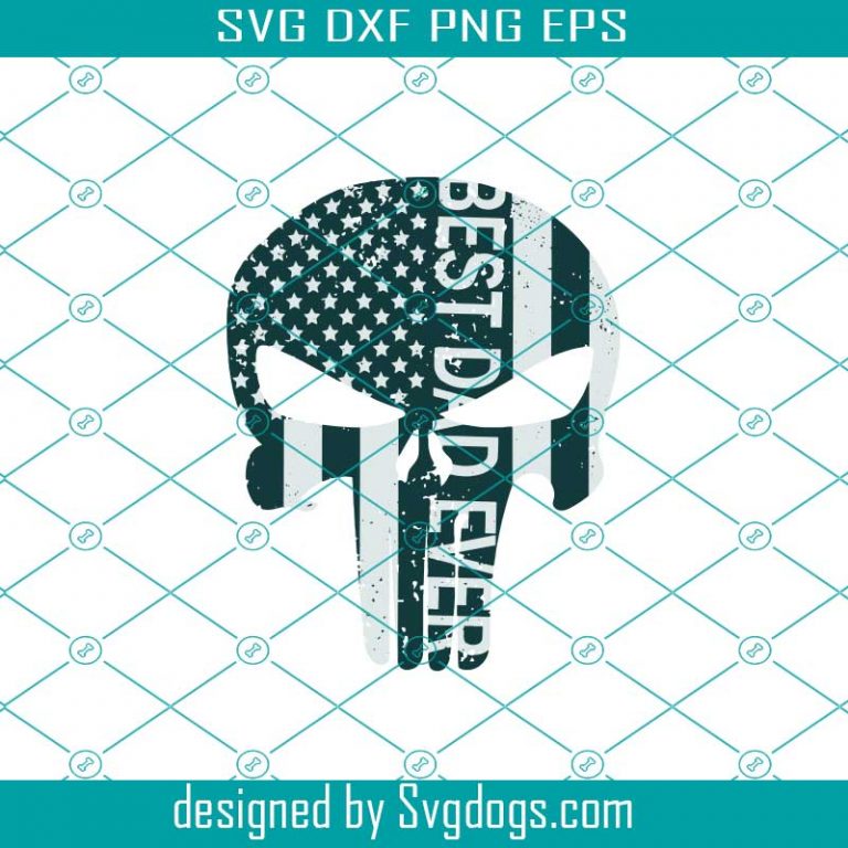 Download Best Dad Ever Skull Flag, punisher SVG - SVGDOGS