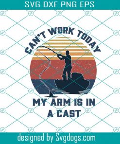 Retro Cant Work Today My Arm Is In A Cast SVG
