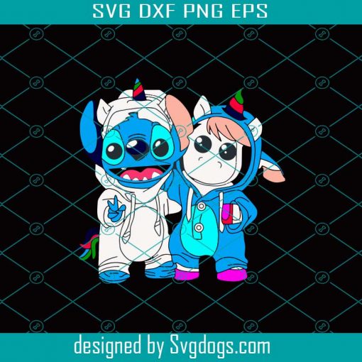 Stitch And Unicorn Cosplay SVG, Kid Unicorn SVG