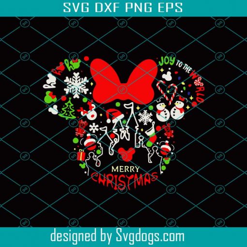 Merry Christmas Svg, Disney Svg, Mickey Head Svg, Mickey Svg