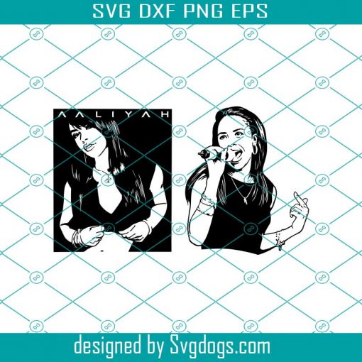 Aaliyah Haughton SVG Bundle Design – Duotone – Singer,