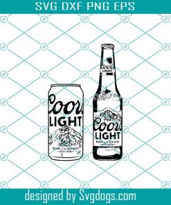 Coors Light Beer Bottle and Can SVG Design