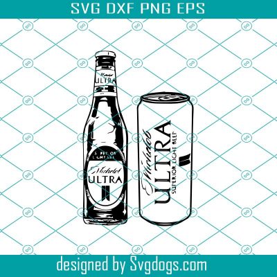 Michelob Ultra Beer Bottle and Can SVG, Michelob SVG, Ultra Beer SVG