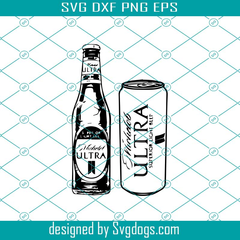 Michelob Ultra Beer Bottle And Can Svg Michelob Svg Ultra Beer Svg