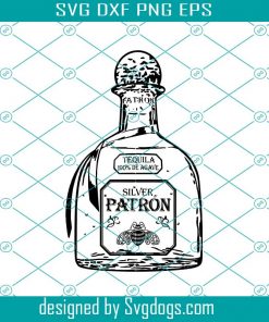 Patron Tequila Bottle Alcohol SVG Design