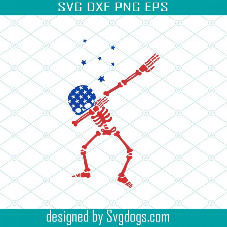 kids 4th of july dabbing skeleton