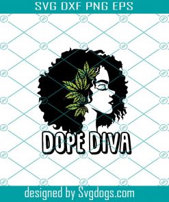 Afro Cannabis Girl Svg, Dope Diva Svg, Marijuana Girl Svg