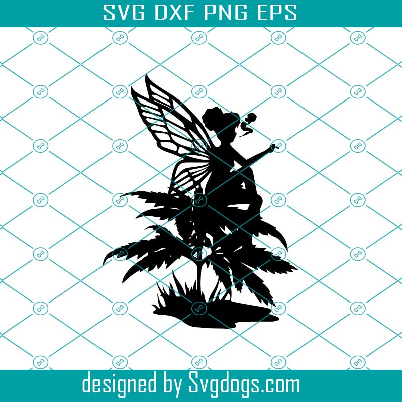 Download Fairy Smoking Weed Svg Cannabis Fairy Smoking Joint Svg Svgdogs