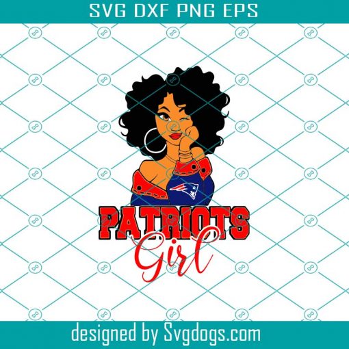 Patriots Girl Svg, Black Woman Svg, Sport NFL Svg