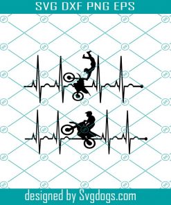 Dirtbike EKG svg, Png,Dxf Files