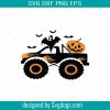 Pumpkin tractor svg, tractor with pumpkins svg