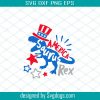 Patriotic Dinosaur Svg, America Saurus Rex Svg, America Svg