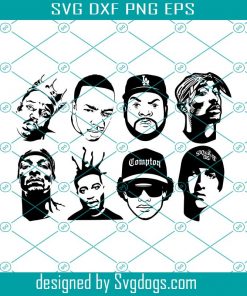 Rap Artists Silhouette,Biggie smalls,Eminem,.. svg