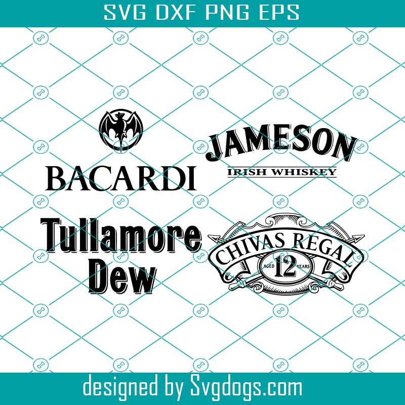 Bacardi Chivas Regal Jameson Tullamore Whiskey Logo Svg Svgdogs