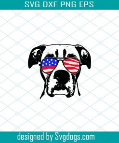 Boxer Dog USA Flag Glasses