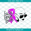 Faith hope love breast cancer awereness svg, flower svg