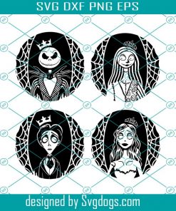 The Nightmare Before Christmas svg, Jack Skellington and Sally svg, Jack and Sally svg