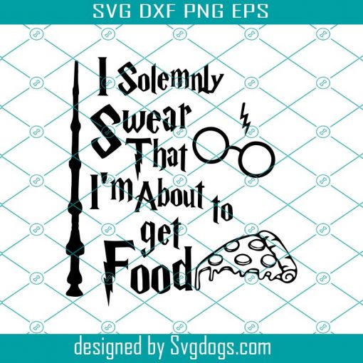 I slolemnly svg, Food svg, Swear svg, Harry Potter SVG, Hogwarts svg