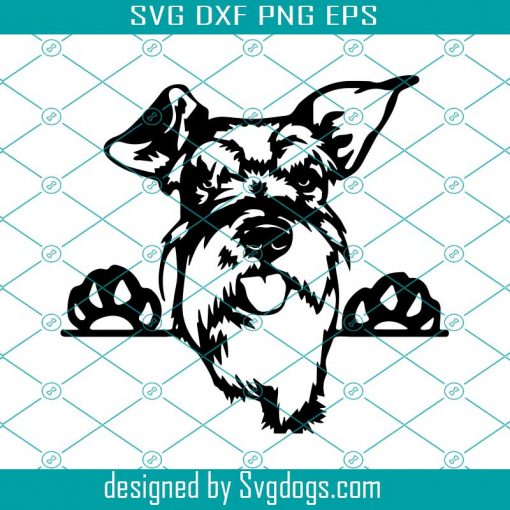 Scotty Dog Svg, Peeking Smiling Dog Svg, Animal Pet Puppy Paw Svg