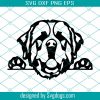 Peeking Smiling Dog Svg, Breed K-9 Animal Pet Puppy Paw Svg, Dog Svg