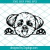 Peeking Smiling Dog Svg, Breed Animal Pet Puppy Svg, Puppy Svg