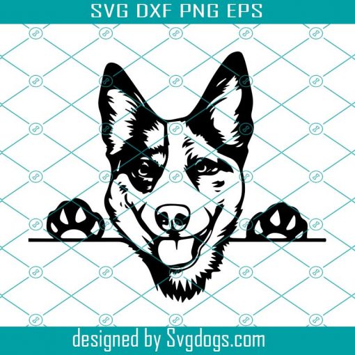 Peeking Smiling Dog Svg, Breed Animal Pet Puppy Svg, Puppy Svg