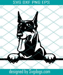 Doberman Dog svg, Breed K-9 Animal Pet Puppy Paw svg