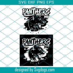 Panthers SVG, Panthers Head Svg, Distressed Panthers Svg, Black Leopard ...