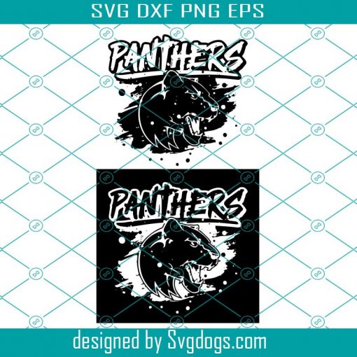 Panthers SVG, Panthers Head Svg,  Distressed Panthers Svg, Black Leopard Face svg, Animal Svg