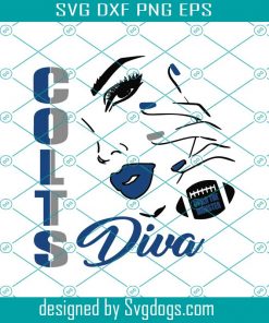 Colts Diva Football Svg, Indianapolis Colts SVG