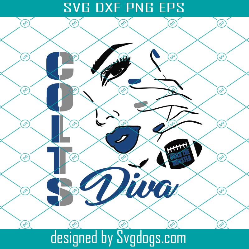 Colts Diva Football Svg, Indianapolis Colts SVG