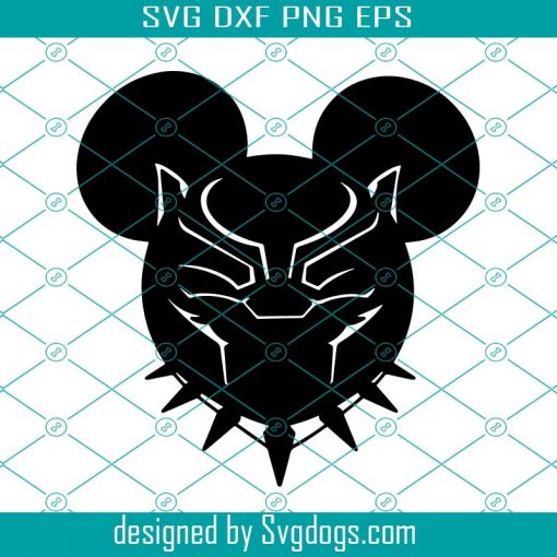 Mickey Black Panther SVG, Black Panther mouse head Svg, Black Panther SVG