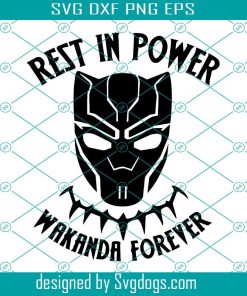 Black Panther Svg, Rest In Power Wakanda Forever SVG, Wakanda Svg