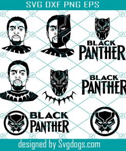 Chadwick Boseman Black Panther Svg,  superhero Svg