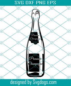 Champagne bottle SVG,  Alcohol drink svg, Beverage Alcohol svg