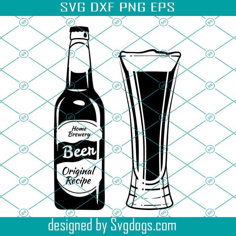 Download Beer Bottle And Glass Svg Brewery Logo Alcohol Drink Craft Beer Original Recipe Bar Label Pub Menu Svg Svgdogs