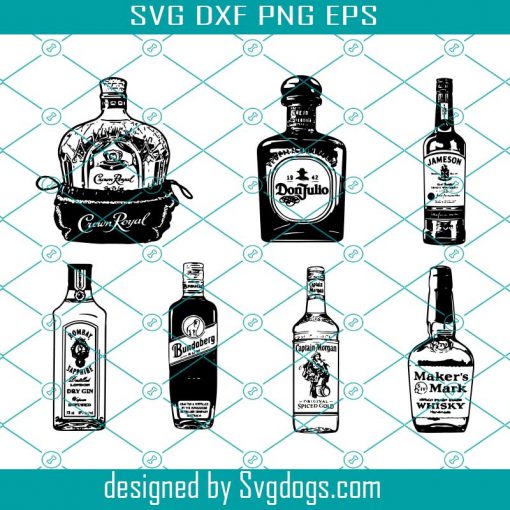 Alcohol Giant Bundle Bottles & labels SVG, Alcohol svg, vodka Bar SVG