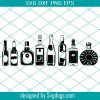 Alcohol Giant Bundle Bottles & labels SVG, Alcohol svg, vodka Bar SVG