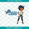 Girl Detroit Lions svg, Detroit Lions png