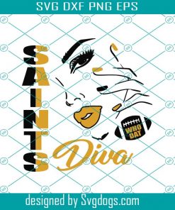 Girl Diva New Orleans Saints svg, New Orleans Saints png
