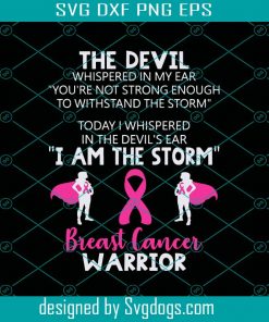 Breast cancer warrior , personalised svg