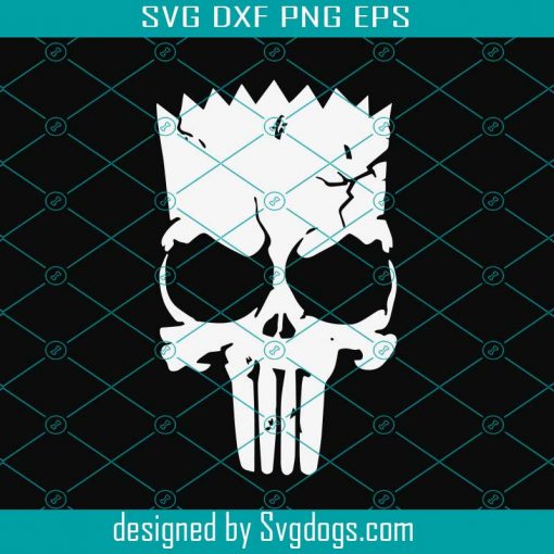 Bart skull svg, bart simpson hallowen Svg, halloween svg, bart simpson svg