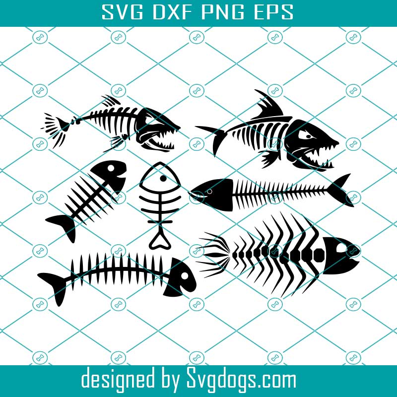 Download Fish Bones Svg Fish Skeletons Svg Svgdogs